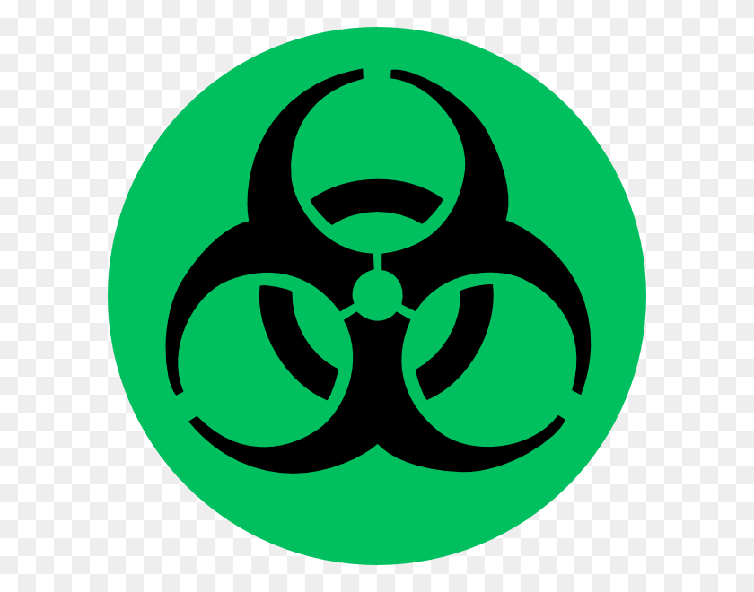 600x600 Biohazard Symbol Clipart Green Biohazard Symbol, Logo, Trademark, Recycling Symbol HD PNG Download
