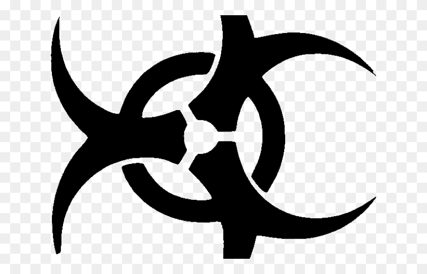 640x480 Biohazard Symbol Clipart Official Neck Tattoo New, Gray, World Of Warcraft HD PNG Download