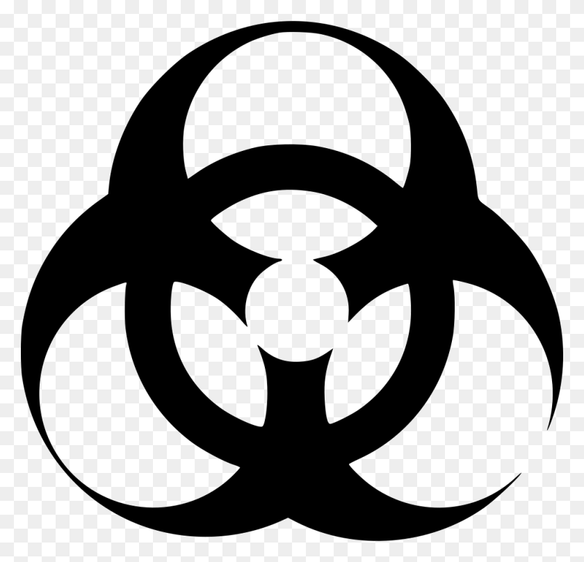980x940 Biohazard Symbol Placa De Lixo Infectante, Logo, Trademark, Stencil HD PNG Download
