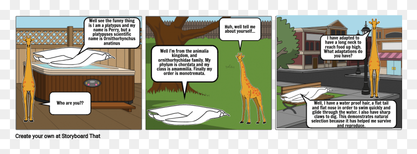 1145x368 Biology Cartoon, Animal, Mammal, Giraffe HD PNG Download