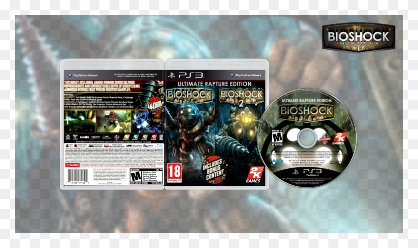 1600x900 Descargar Png Bioshock Ultimate Rapture Edition Usaeurope Ps3 Bioshock 2 Cover, Disk, Person, Human Hd Png
