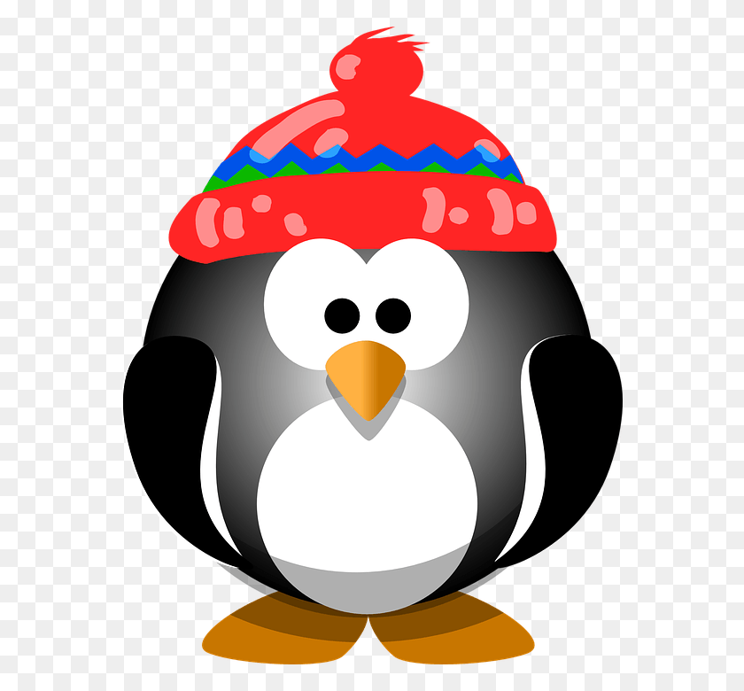 566x720 Bird Clipart Winter Funny Penguin Clipart, Animal, Snowman, Snow HD PNG Download