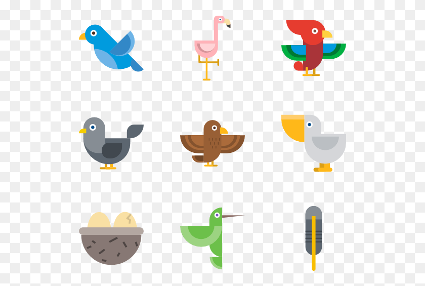 529x505 Bird Collection Bird Icon, Animal, Text, Poster HD PNG Download