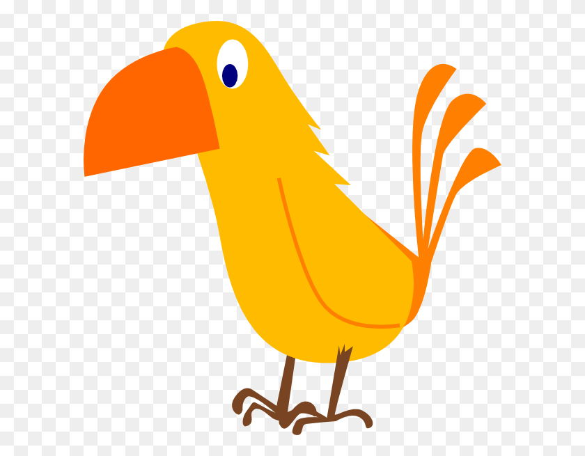 600x595 Bird Svg Clip Arts 600 X 595 Px Clip Art Orange Bird, Animal, Canary, Banana HD PNG Download
