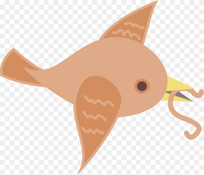 1920x1651 Bird With Worm In Mouth Clipart, Animal, Sea Life, Fish, Shark Sticker PNG