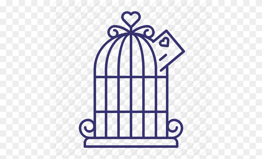 Birdcage Cage Envelope Gift Wedding Icon Sticker PNG