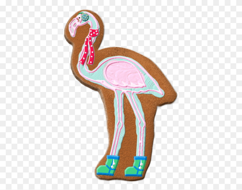 399x601 Birdcookie Flamingo, Icing, Cream, Cake HD PNG Download