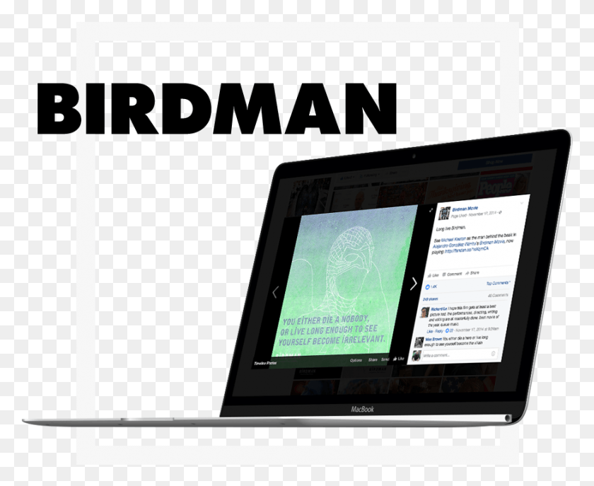 872x701 Birdman Social Flat Panel Display, Monitor, Screen, Electronics HD PNG Download