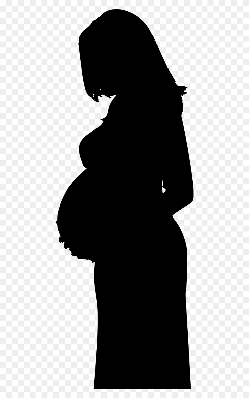 471x1281 Birth Child Female Mother Silhouette Clip Art, Gray, World Of Warcraft HD PNG Download