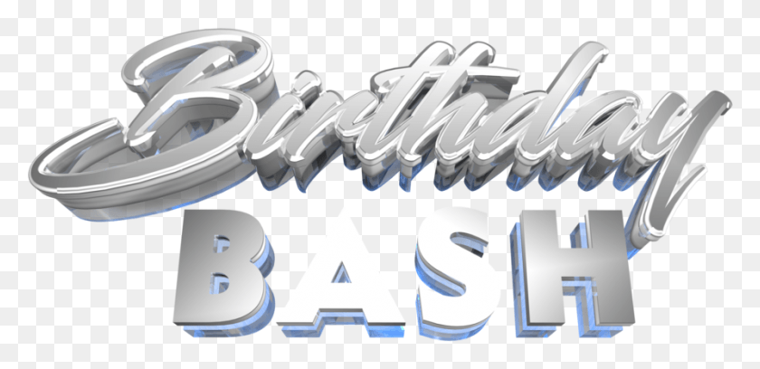 894x400 Birthday Bash 3d Text Birthday Bash Logo, Spiral, Coil, Sink Faucet HD PNG Download