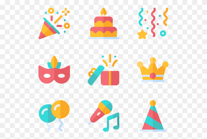 529x505 Birthday Birthday Icons, Clothing, Apparel, Party Hat HD PNG Download