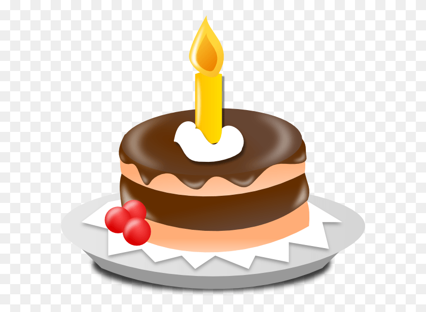600x555 Birthday Cake And Candle Svg Clip Arts 600 X 555 Px, Cake, Dessert, Food HD PNG Download
