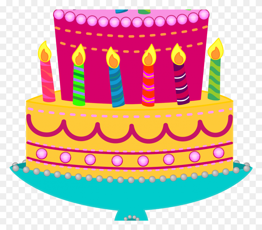1381x1201 Birthday Cake Clip Art Amazing Vintage Line The Graphics Feliz Clipart, Cake, Dessert, Food HD PNG Download