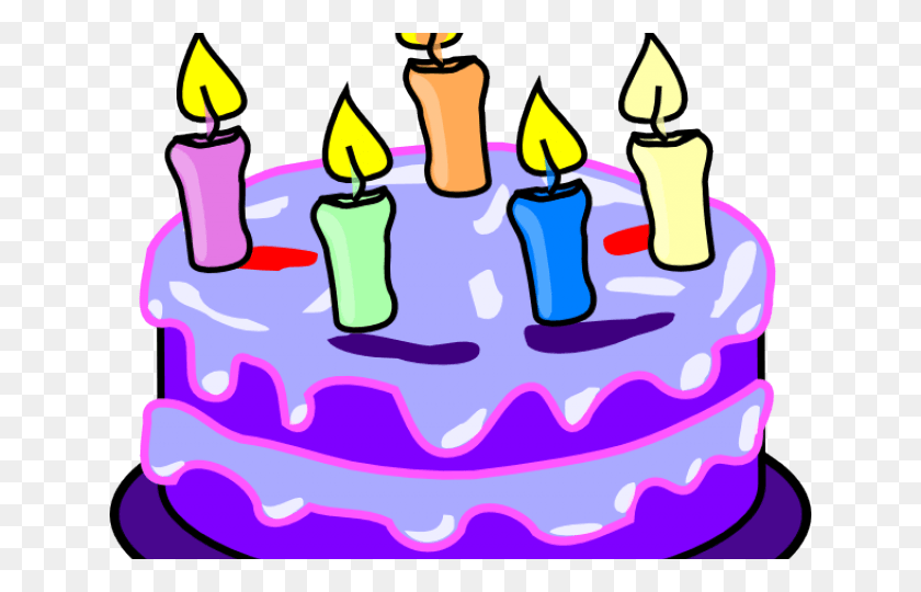 640x480 Birthday Cake Clip Art Purple Birthday Cake Clipart, Cake, Dessert, Food HD PNG Download
