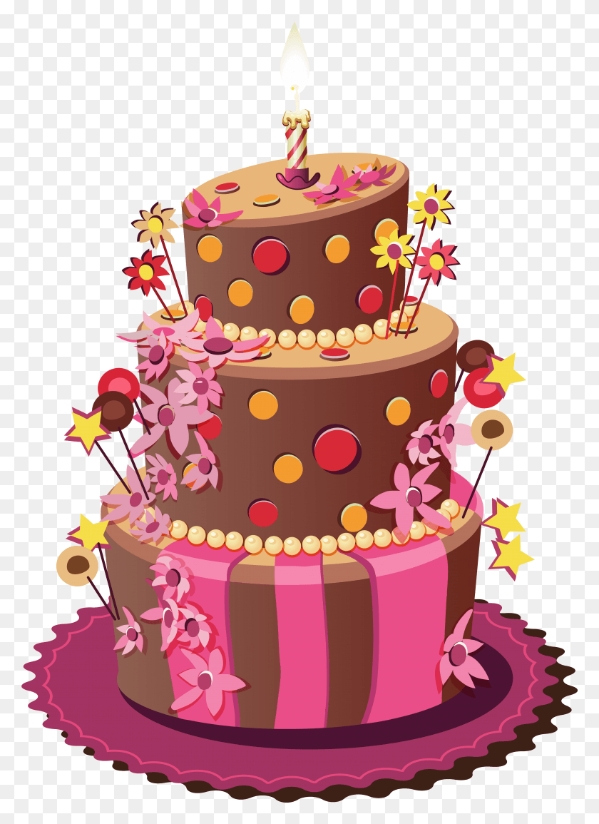 4216x5922 Birthday Cake Clipart Image Birth Day Cake, Dessert, Food, Wedding Cake HD PNG Download