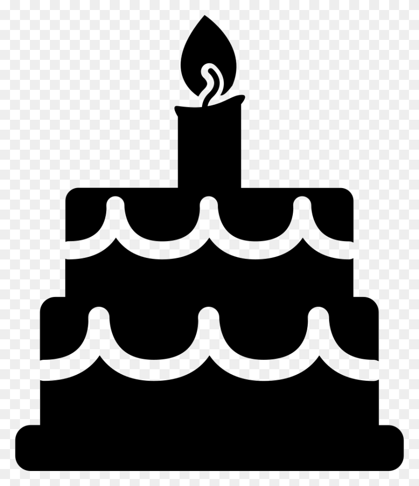 836x980 Birthday Cake Comments Birthday Cake Vector Icon, Stencil, Symbol, Crown HD PNG Download