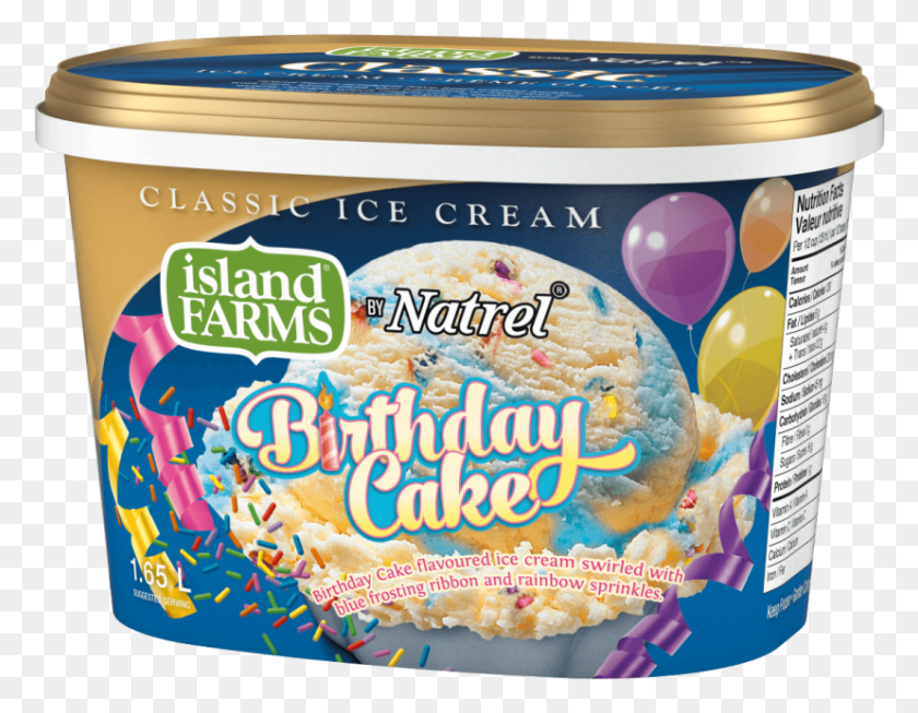 828x630 Birthday Cake Flavoured Ice Cream Swirled With Blue Island Farms, Tin, Can, Food HD PNG Download