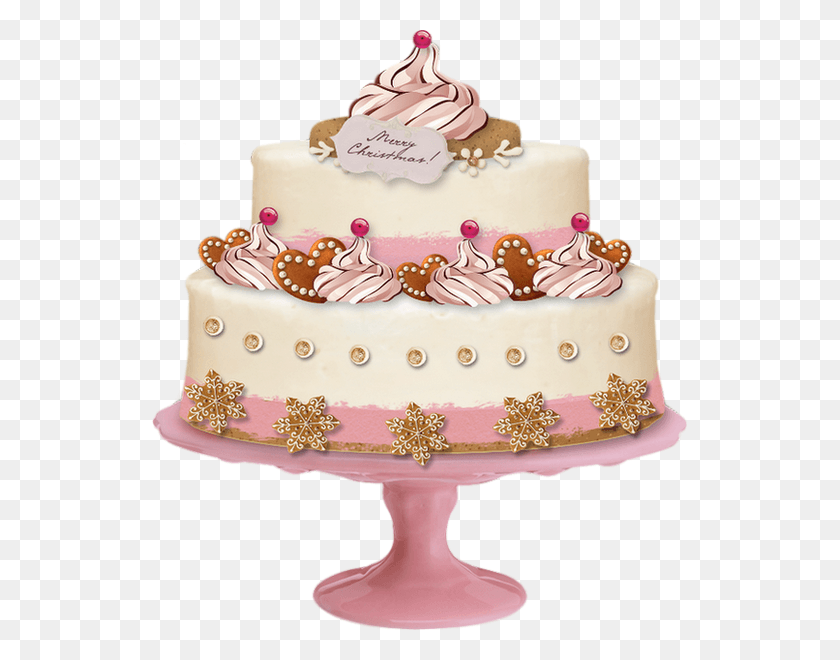 535x600 Торт Ко Дню Рождения Розовый, Торт, Десерт, Еда Hd Png Скачать