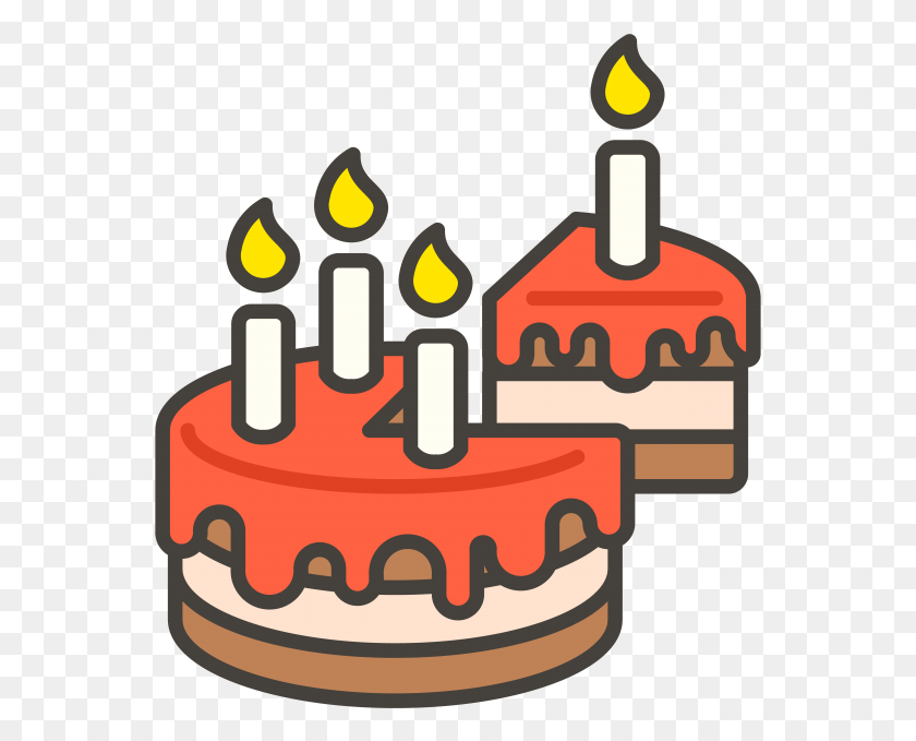 557x619 Birthday Cake With Candle Emoji Icon Emoji Kue Ulang Tahun, Dessert, Food, Cake HD PNG Download