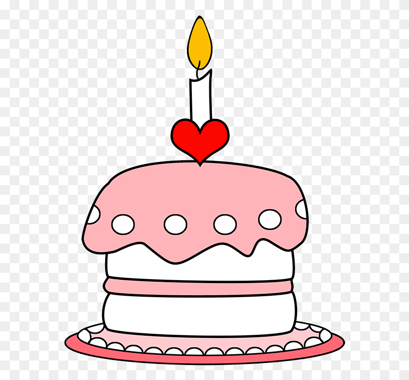 578x720 Birthday Clip Art And Free Birthday Graphics Transparent 1 Birthday Candle, Icing, Cream, Cake HD PNG Download