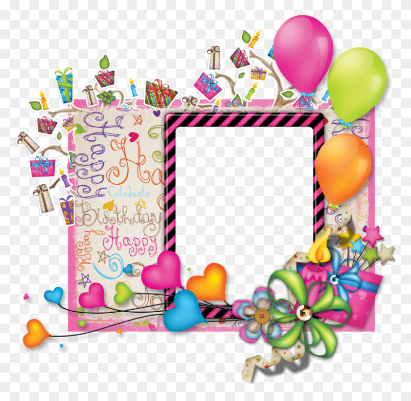 800x778 Birthday Clipart Birthday Photos Birthday Photo Frame Birthday Design Frames, Birthday Cake, Cake, Dessert HD PNG Download