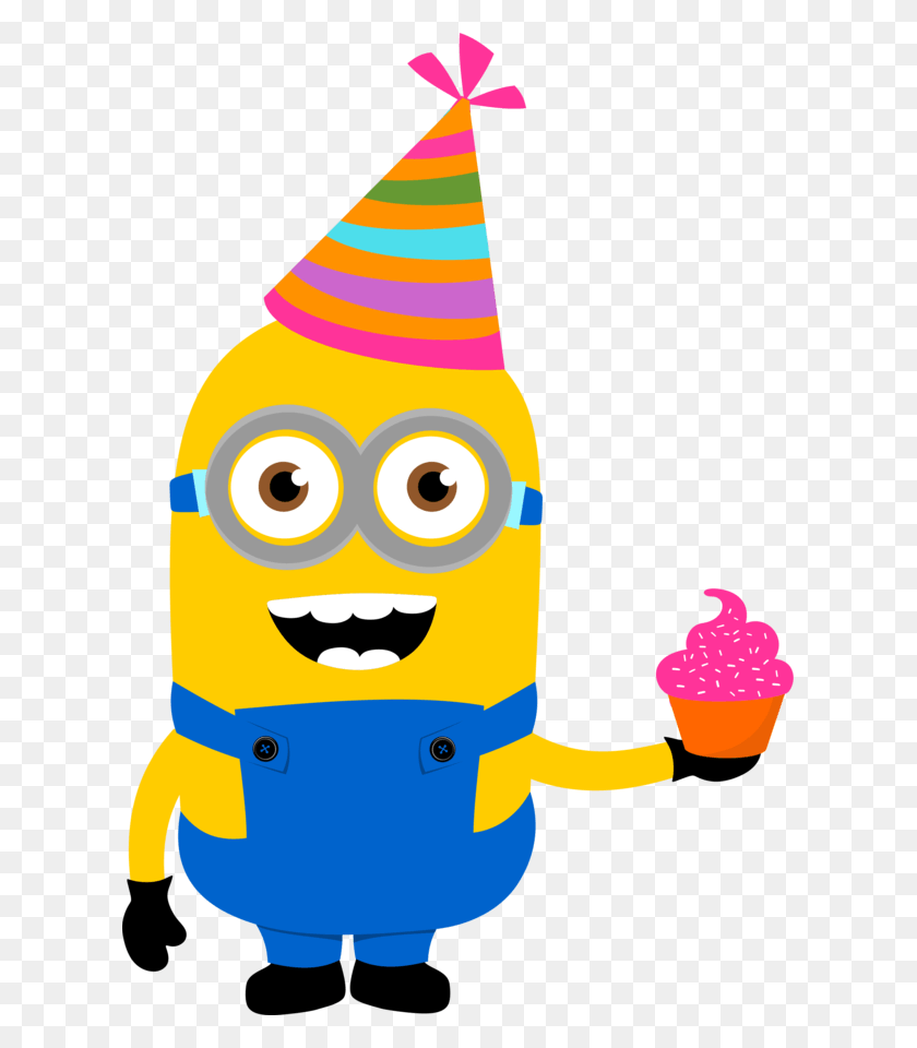 615x900 Birthday Clipart Minion Minions Clipart, Food, Cone HD PNG Download