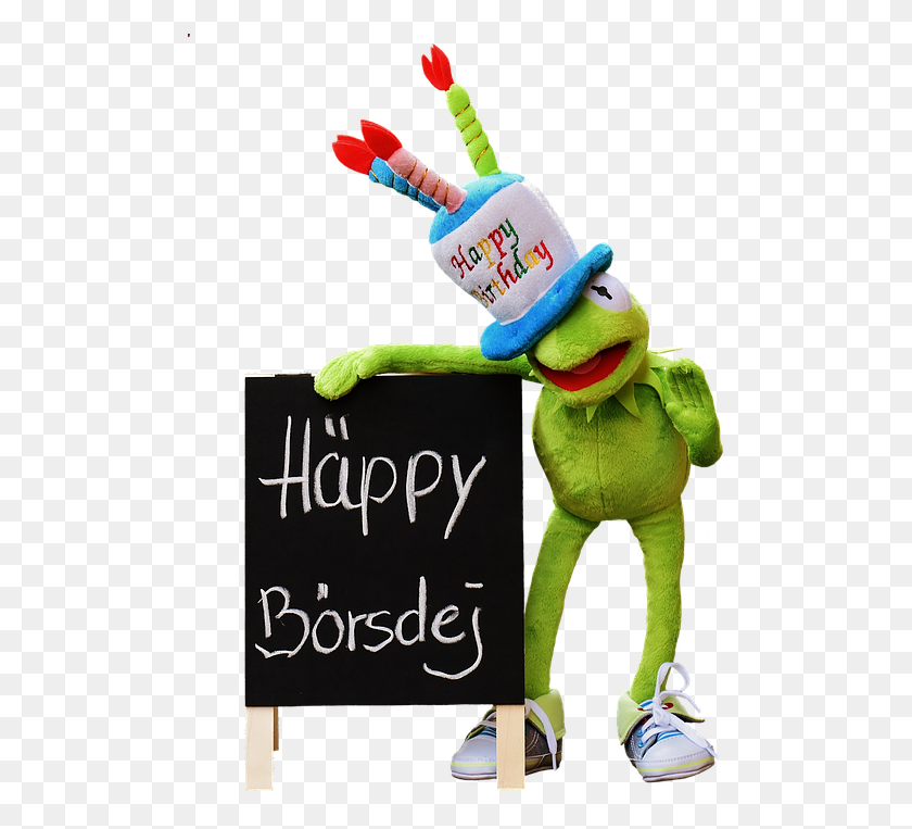 496x703 Birthday Congratulations Kermit Frog Greeting Card Happy Brsdej, Shoe, Footwear, Clothing HD PNG Download