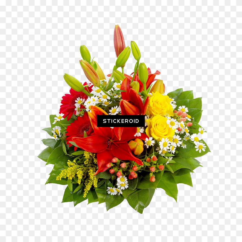 1693x1694 Ramo De Flores De Cumpleaños Png Ramo De Flores Transparente, Planta, Flor, Flor Hd Png