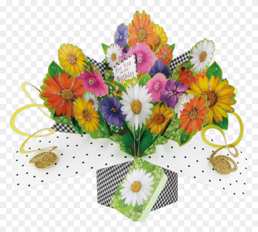 804x720 День Рождения Цветы Всплывающие Открытки Открытки Tarjetas Con Flores Para Un, Графика, Завод Hd Png Скачать