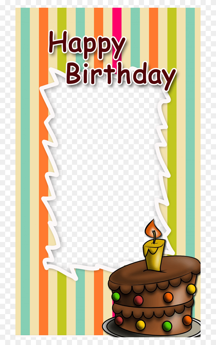 720x1280 Birthday Frame With Cake Birthday Frame Transparent Background, Label, Text, Postage Stamp HD PNG Download