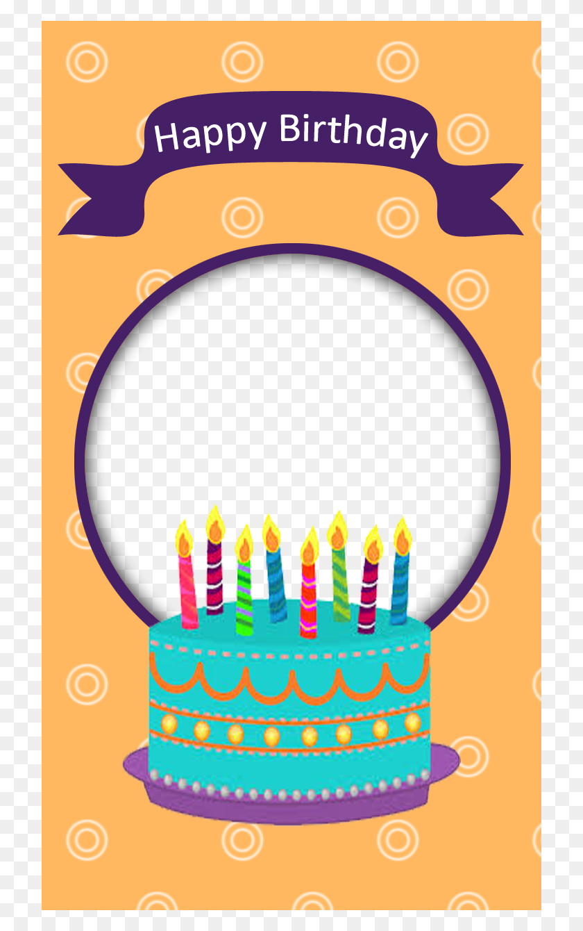 720x1280 Birthday Frame With Cake Freeproducts Birthday Frame Free, Birthday Cake, Dessert, Food HD PNG Download
