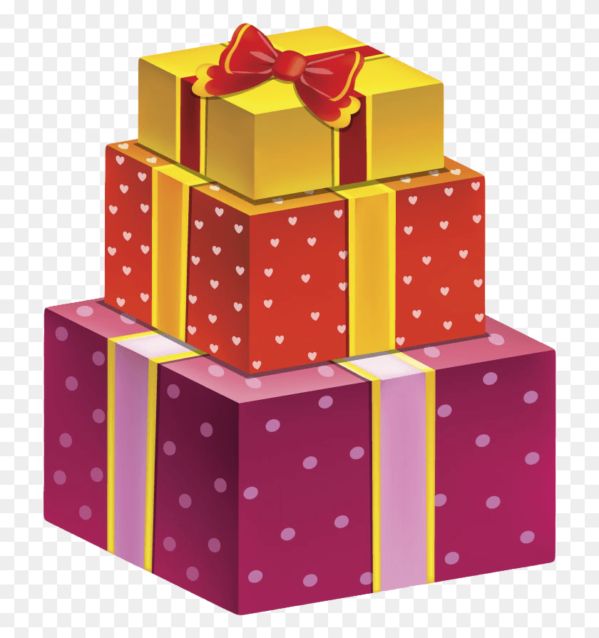 721x835 Подарочная Коробка На День Рождения, Подарок, Текстура, Горошек Hd Png Скачать
