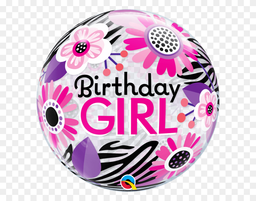 600x600 Birthday Girl Bubble Balloon, Ball, Sport, Sports HD PNG Download