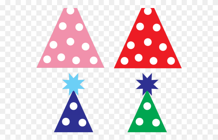 562x481 Birthday Hat Clipart Clip Art Polka Dot Party Hat Clip Art, Clothing, Apparel, Hat HD PNG Download