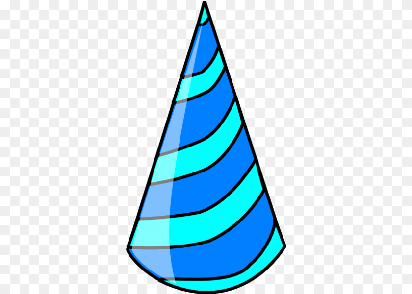 327x600 Birthday Hat Clipart Free Blue Party Hat Clip Art, Clothing, Triangle, Cone Transparent PNG