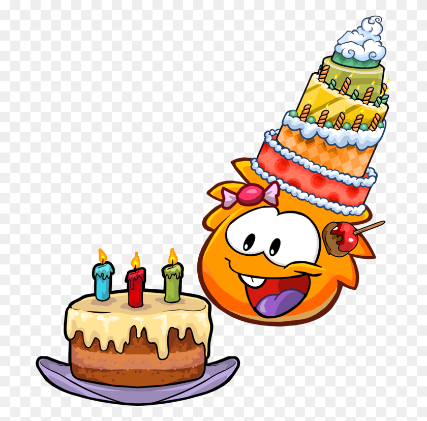 699x768 Birthday Hat Club Penguin, Birthday Cake, Cake, Dessert HD PNG Download