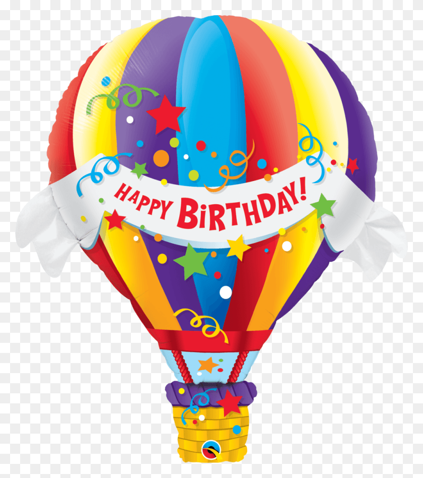 1000x1139 Birthday Hot Air Balloon Hot Air Balloon Helium Balloon, Ball, Hot Air Balloon, Aircraft HD PNG Download