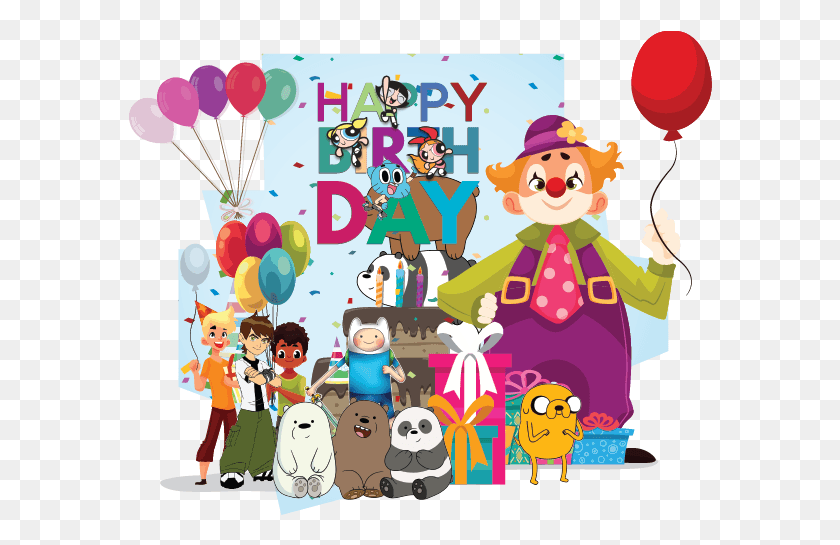 584x485 Birthday Parties Happy Birthday We Bare Bears, Person, Human, Ball HD PNG Download