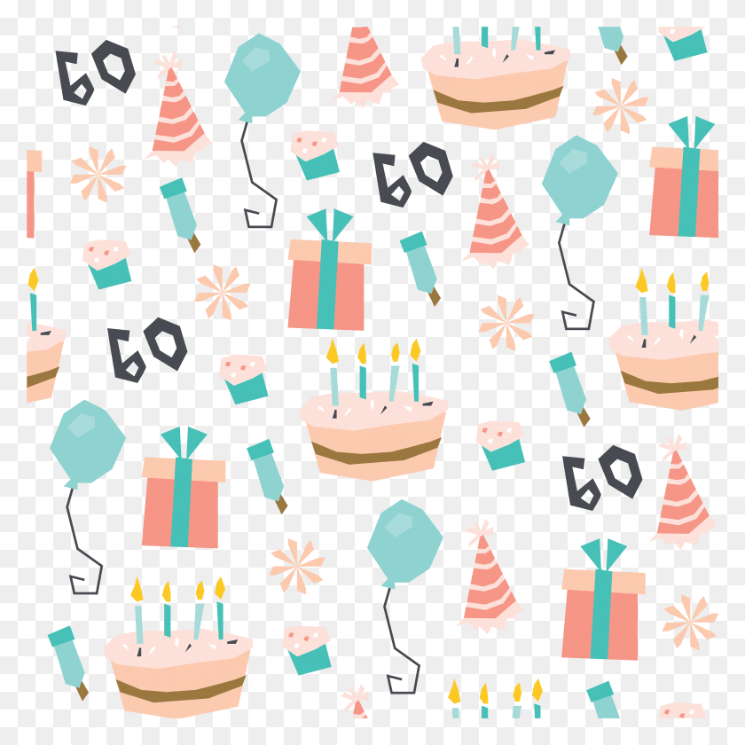 4169x4169 Birthday Party Background Pattern, Clothing, Apparel, Cream HD PNG Download
