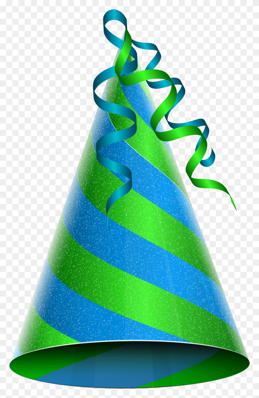 5026x7914 Birthday Party Hat Green Blue Clip Art HD PNG Download