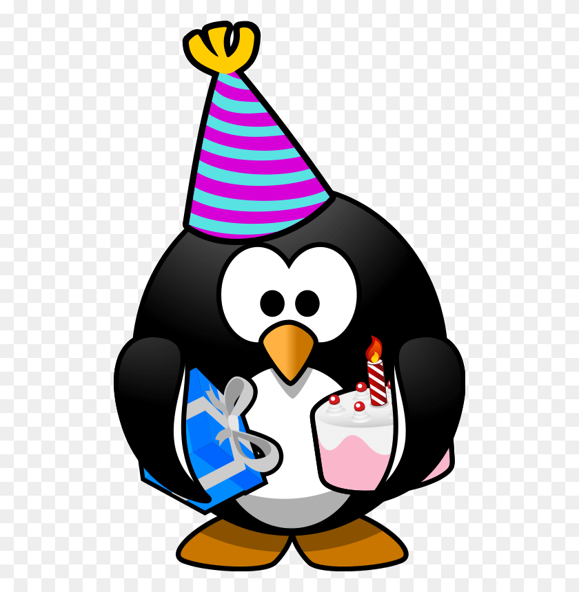 510x800 Birthday Penguin Clipart Birthday Penguin Clip Art, Bird, Animal, Clothing HD PNG Download