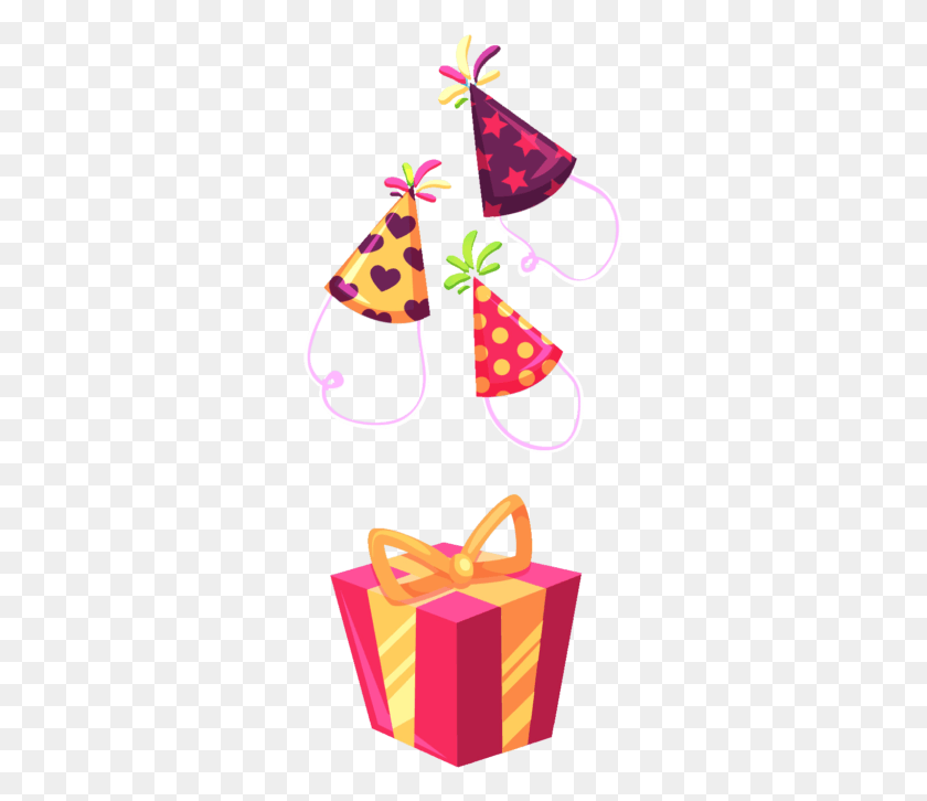 291x666 Birthday Presents, Clothing, Apparel, Party Hat HD PNG Download