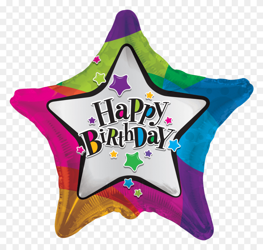 1194x1132 Birthday Stars Balloons All American Balloons Balloon, Symbol, Star Symbol, Logo HD PNG Download