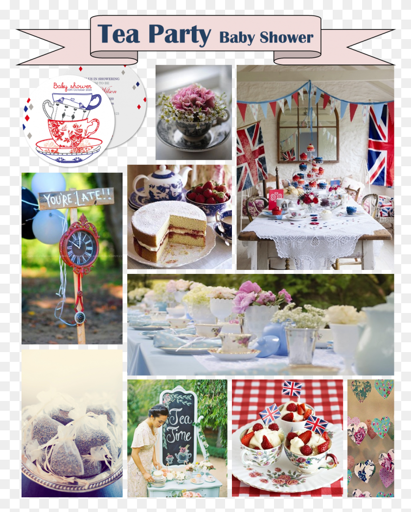 1054x1335 Birtish Themed Tea Parties Are All The Rage Collage, Person, Human, Burger HD PNG Download