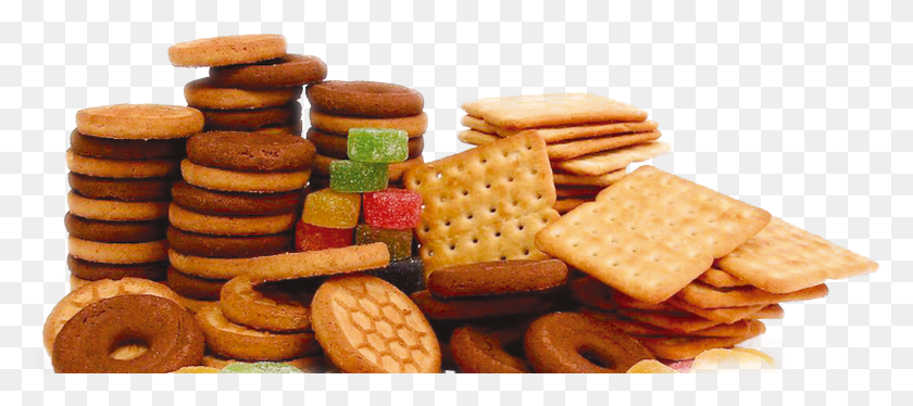 2531x1020 Biscuit Clipart Cracker Biscuit And Candy, Bread, Food, Sweets HD PNG Download