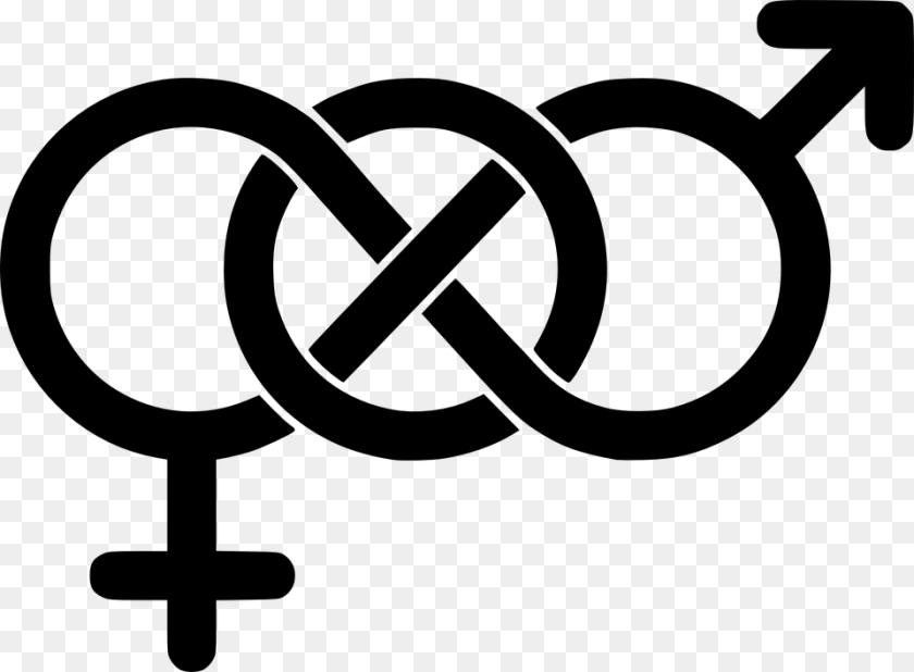 Bisexual Logo Sexual Bisexual Logo, Gray Sticker PNG