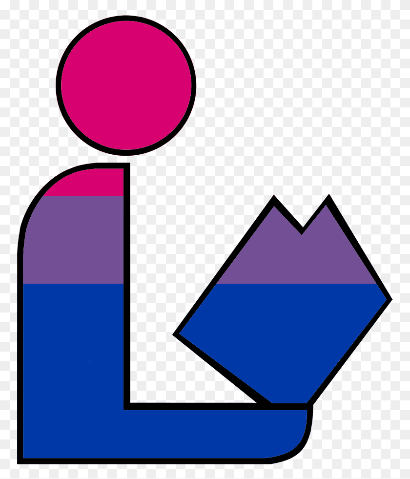 771x921 Bisexual Pride Library Logo Library, Symbol, Trademark, Triangle HD PNG Download