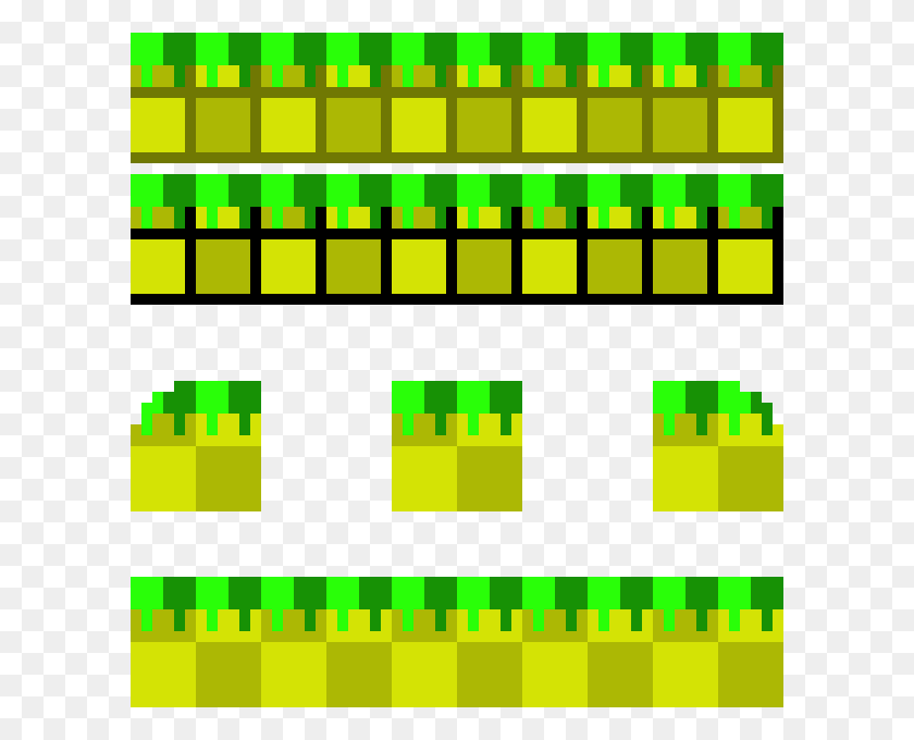 600x620 Bit Grass For Sonic Illustration, Pac Man HD PNG Download