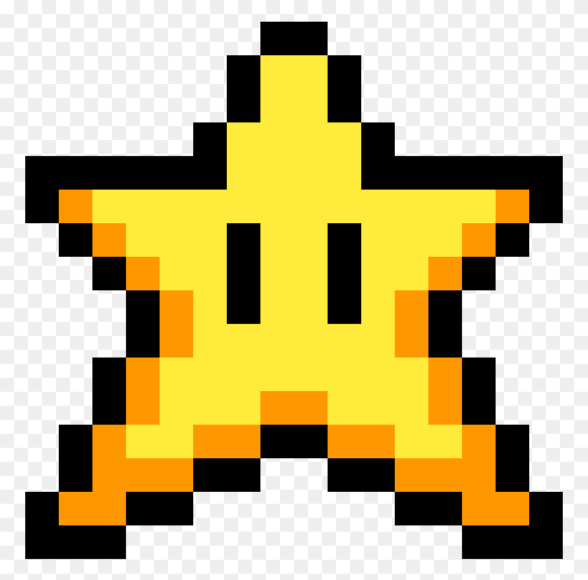 769x769 Bit Mario Star Old School Mario Star, First Aid, Pac Man HD PNG Download