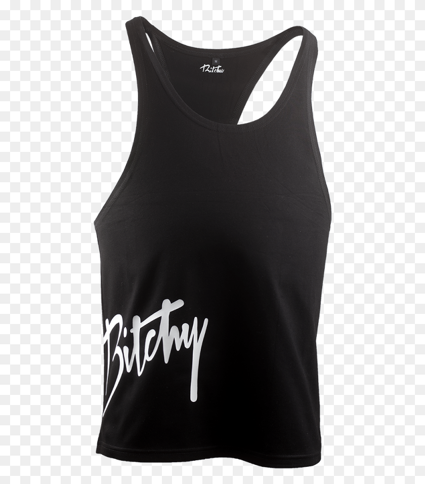 472x896 Bitchy Tank Top Black White, Clothing, Apparel, Undershirt HD PNG Download